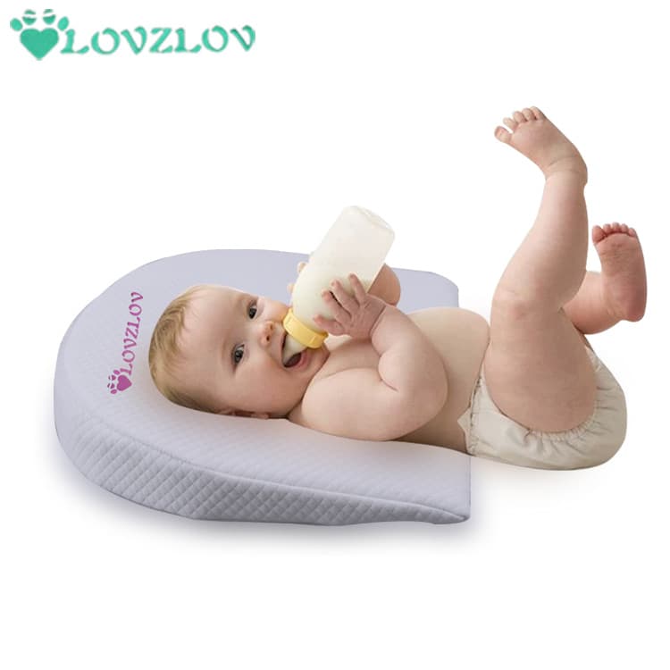 Baby Pillow, Pure Cotton Modal Fabric, Semi-Circular U-Shape Anti-Spill Slope Pillow, Portable, Removable, Washable, Manufacturer