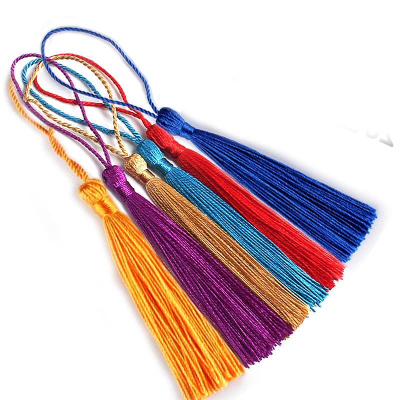 Multicolor vertical tassels, soft small hanging tassels 8CM for bookmarks, clothing, candy box tassel accessories, DIY small tassels
