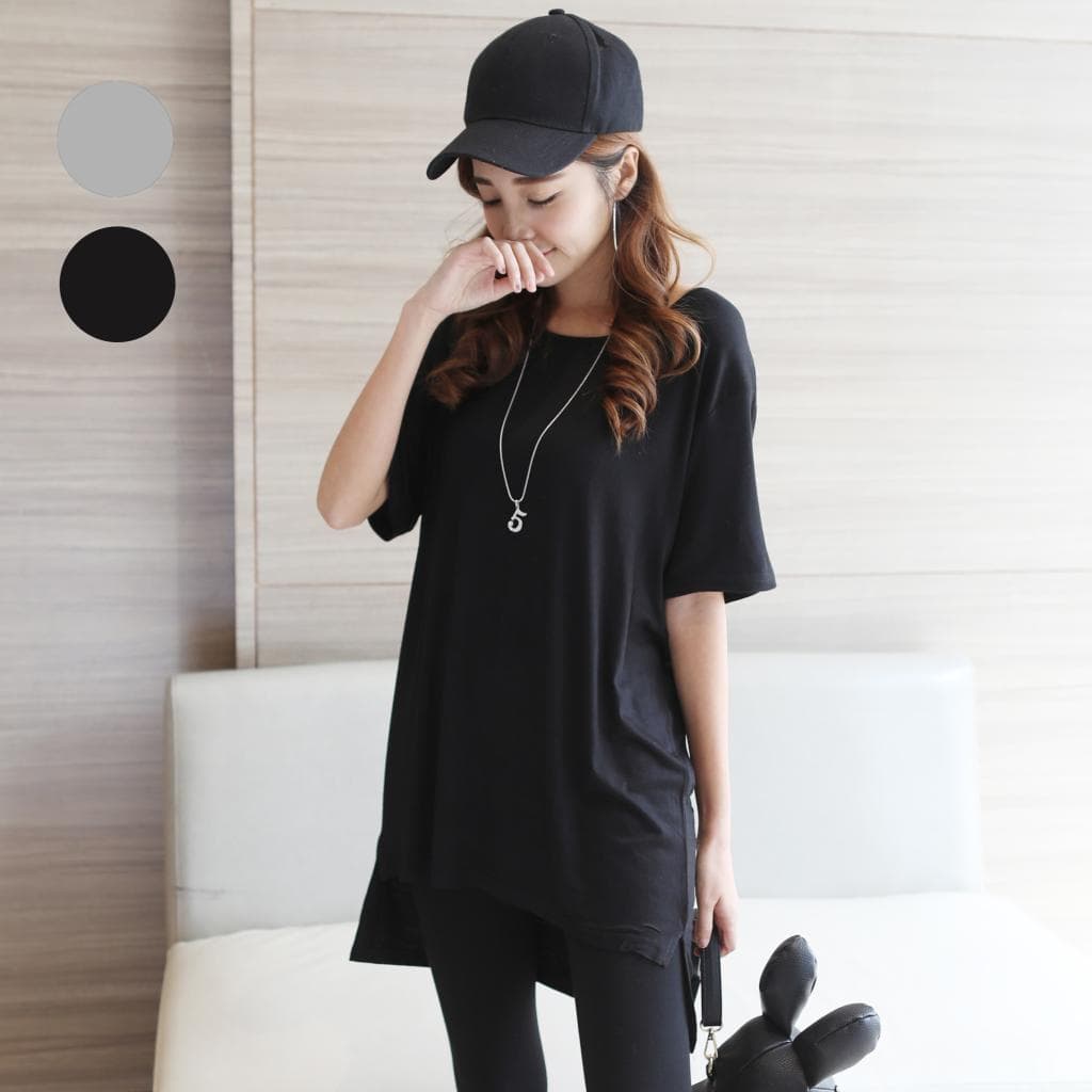 2017 Spring/Summer Women's Mid-Length Modal Short-Sleeve T-Shirt, Plus Size Loose Fit, European and American Style, Slimming Fashion T