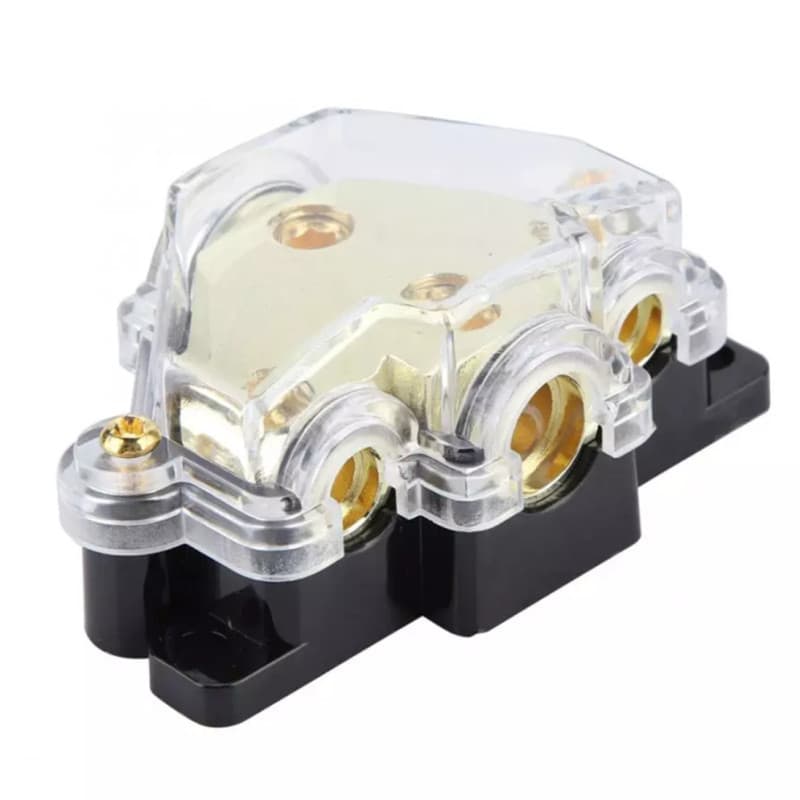 Car Audio Amplifier Modification Fuse One-to-Three Ground Terminal Block Distribution Box Hub Splitter