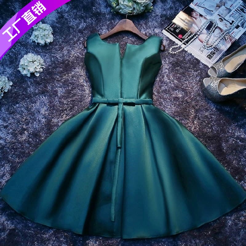 Bridesmaid Dress Short 2026 Spring New Style Sisterhood Bridesmaid Dress Slimming Evening Gown Graduation Annual Meeting Party Dress Women