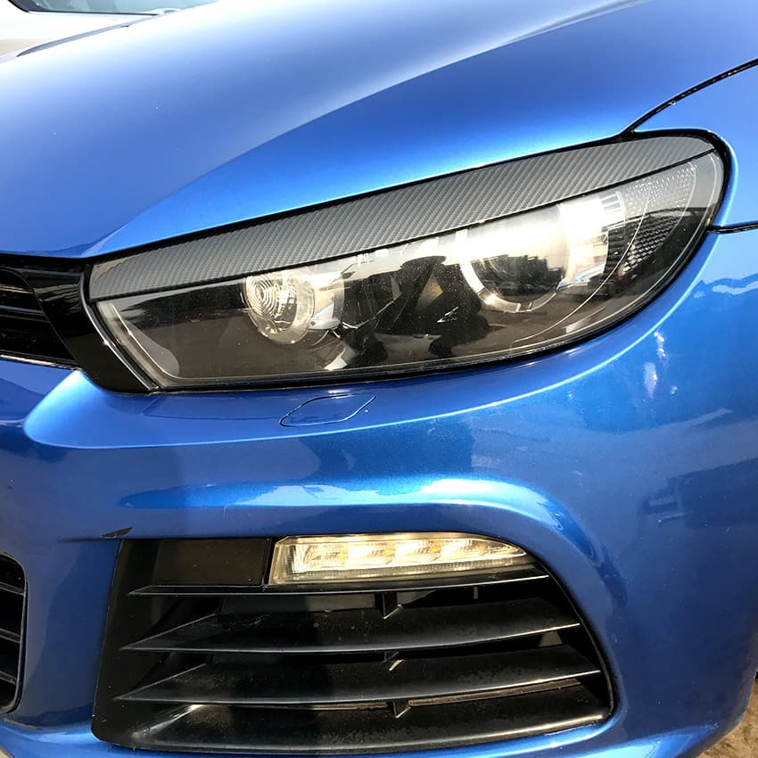 Exterior Headlight Eyebrow Sticker for Volkswagen Scirocco 08-17
