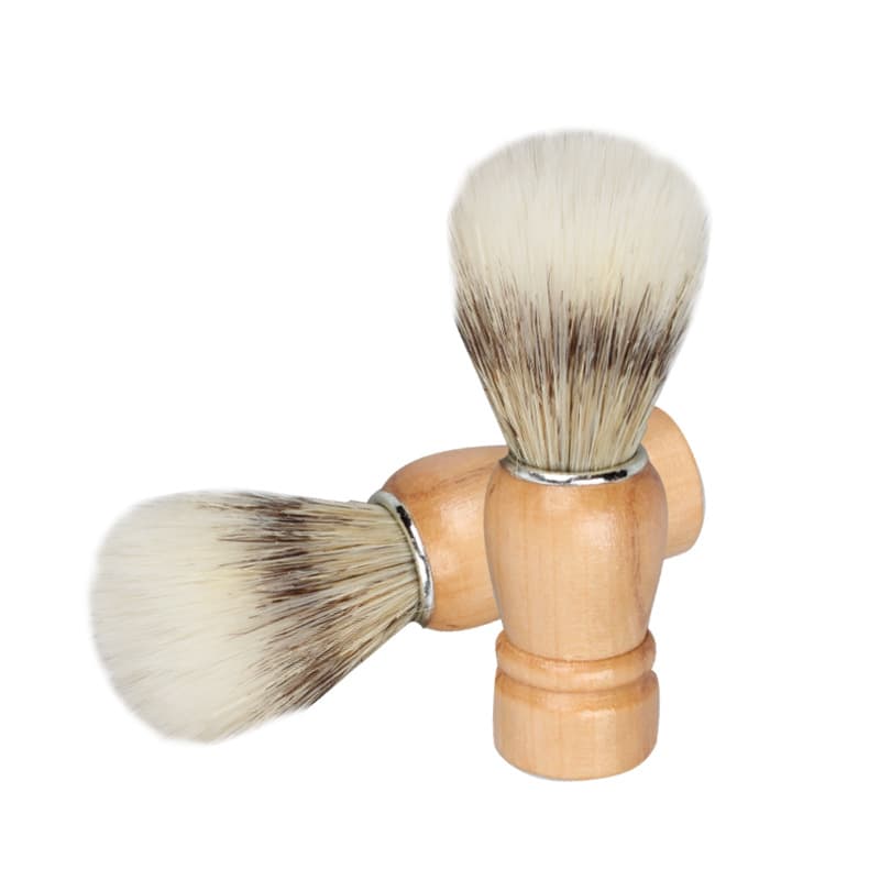 Beard Brush, Shaving Soap Brush, Foaming Brush, Face Shaving Foaming Brush, Barbershop Brush, Wooden Old-Style Foaming Brush