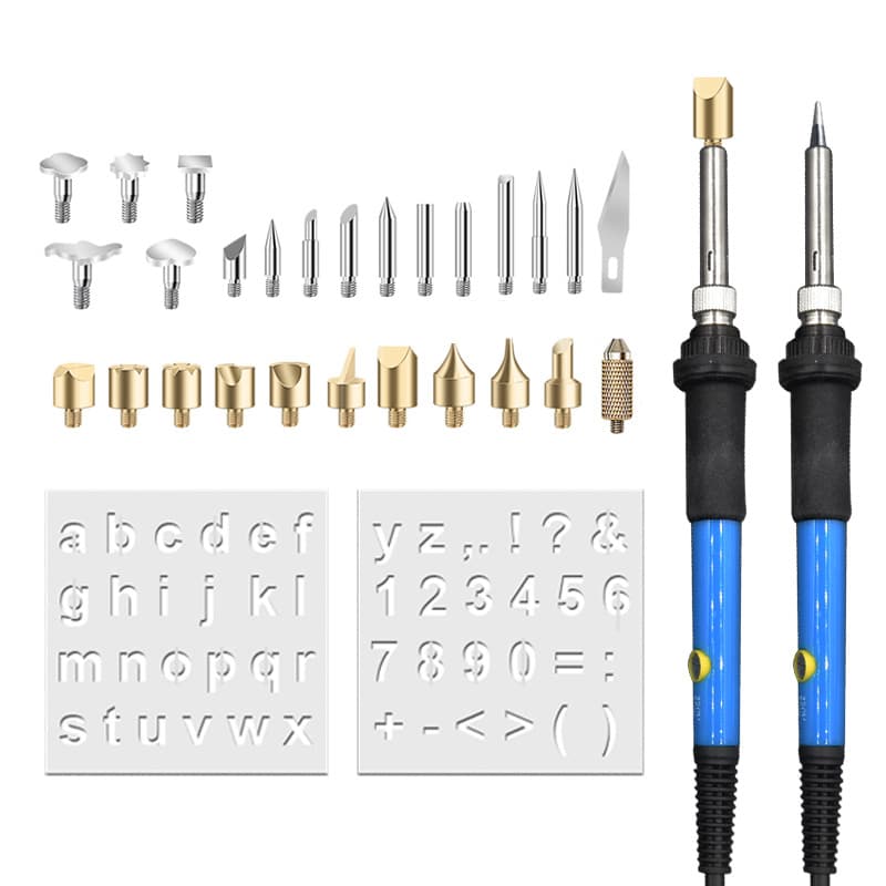Customized 29-piece set of pyrography soldering iron, home student repair soldering iron set, adjustable temperature constant temperature soldering iron