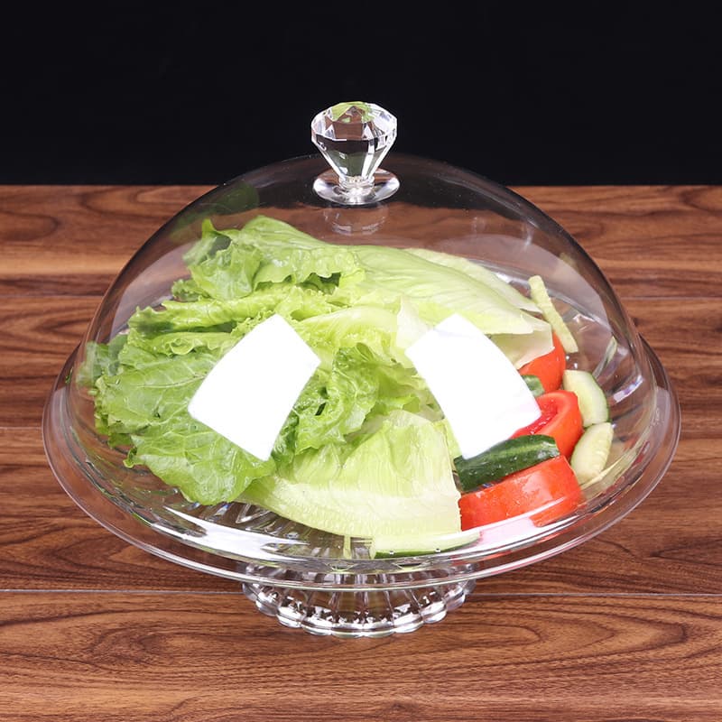 Pc Acrylic Transparent Food Dustproof Cover Round Plastic Freshness-keeping Bowl Cover Cake Pastry Meal