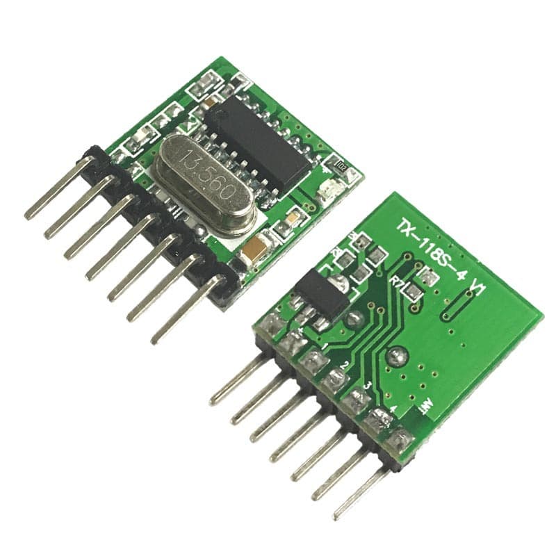 TX118SA Wireless RF Transmitter Module Superheterodyne 1527 Learning Code Mini Four-Key Remote Control 433MHz