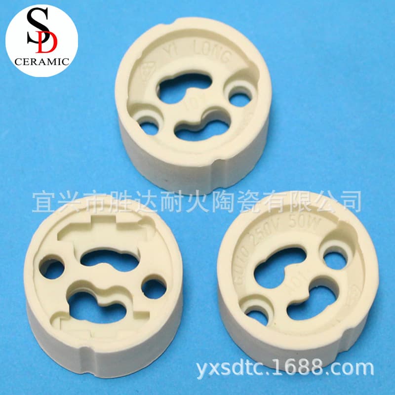 Factory Supply GU10 Ceramic Lamp Holder High Temperature Resistant Lamp Holder Socket Lighting Accessories