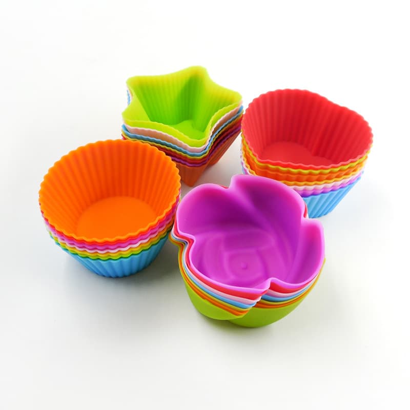 Silicone cake mold muffin cup candy color DIY cake mold multiple shapes optional household baking utensils