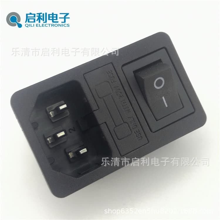 Factory Direct AC Power Socket AC-01A with Switch and Fuse Three-in-One Figure-8 Socket AC Socket