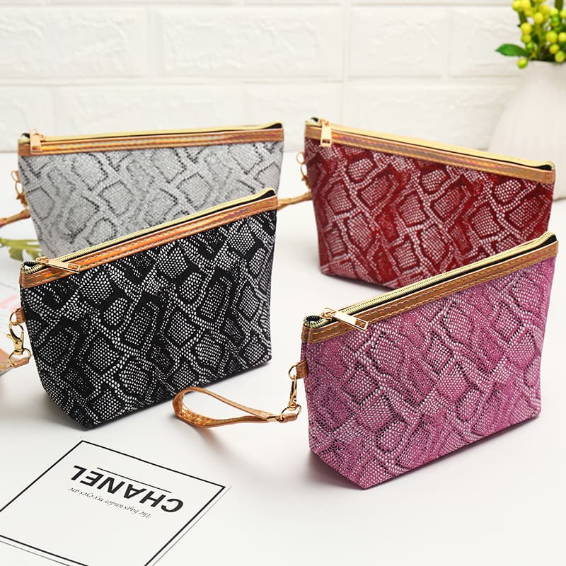 Factory Direct Grid Cosmetic Bag PU Toiletry Bag Travel Portable Storage Bag Handheld Cosmetic Storage Bag Wholesale
