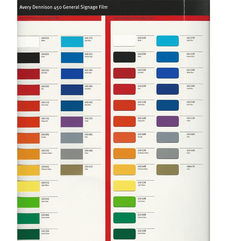 Avery 450 Series Instant Adhesive Films, Avery Transparent Films for Outdoor Advertising, Vehicle Decals, and Lettering Decals