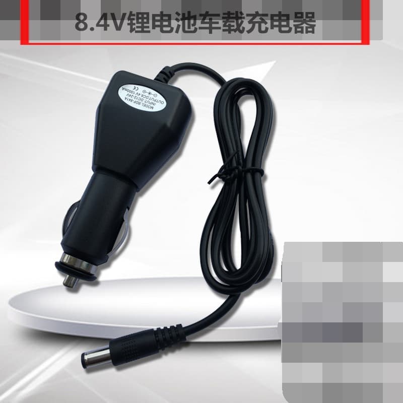 Car charger (7.2V/7.4V/8.4V 1A) for lithium and polymer batteries.
