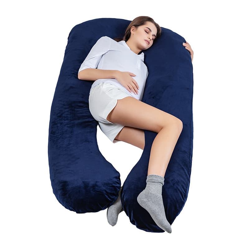 Cross-border Maternity Pillow for Back Support and Side Sleeping, Multi-functional U-Shaped Hug Pillow with Belly Support Cushion