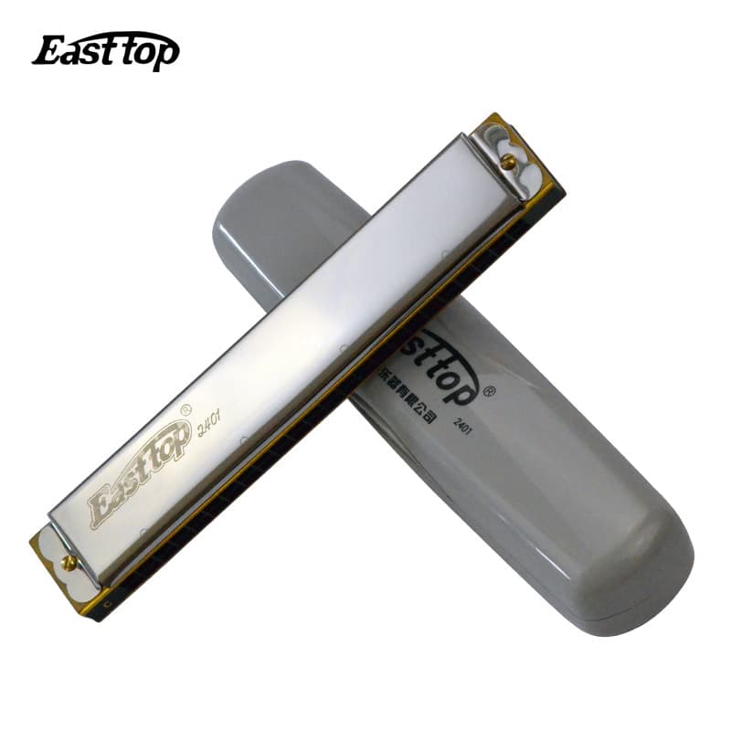 Dongfang Zhizui Dongfang T2401 Tremolo Harmonica 24-Hole Key C Harmonica for Adults Children Beginners Performance Instrument