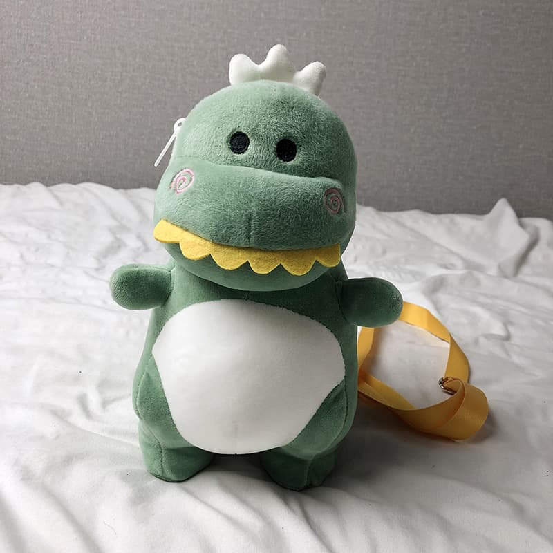 New Arrival Fluffy Dinosaur Bag 2019 Trendy Korean Cartoon Cute Shoulder Crossbody Bag Versatile Drop Shipping