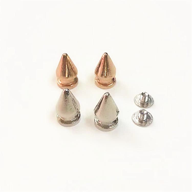 Ready Supply 8*14mm Bullet Screw Rivets White Gold DIY Leather Accessories