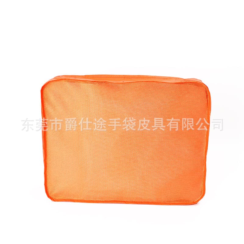 Creative New PE Woven Clothing Storage Bag, Orange Eco-Friendly Travel Zipper Bag, Suitcase Underwear Organizer
