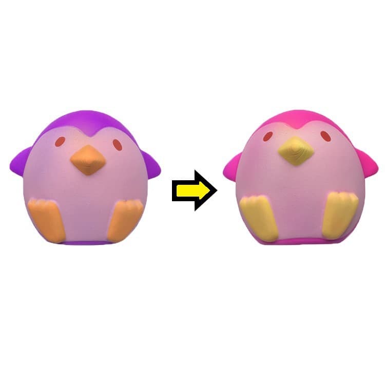 Temperature-Sensitive Slow-Rebound Color-Changing Male Penguin New Squishy Toy, Cross-Border Exclusive Supply