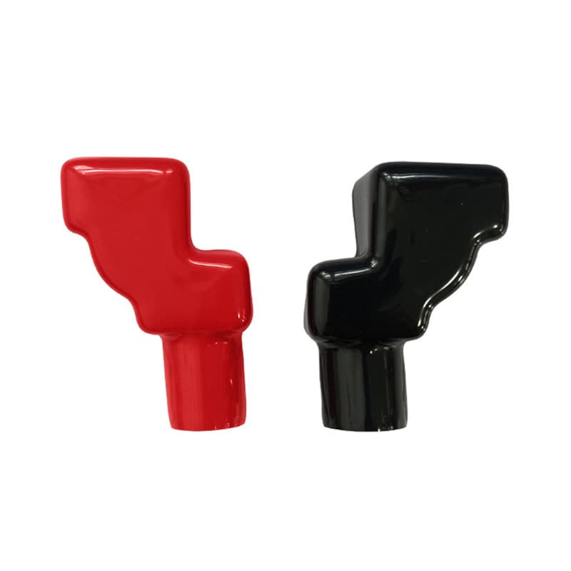 Angled Battery Terminal Protector Cover PVC Battery Post Insulation Protective Cover Soft Rubber Dust Cap