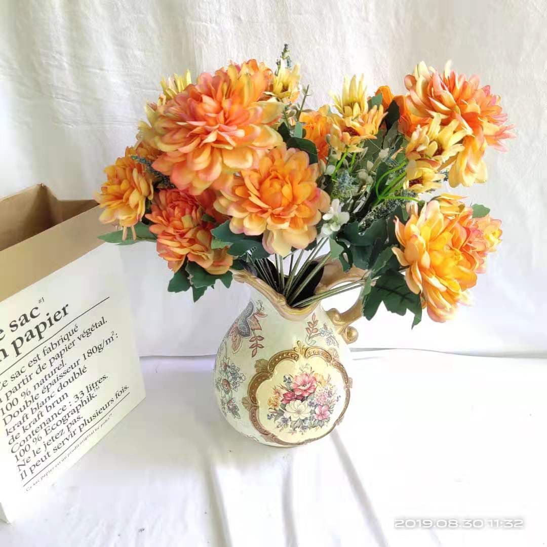 Simulated Dahlia Bundles Fake Flowers Wedding Home Decor