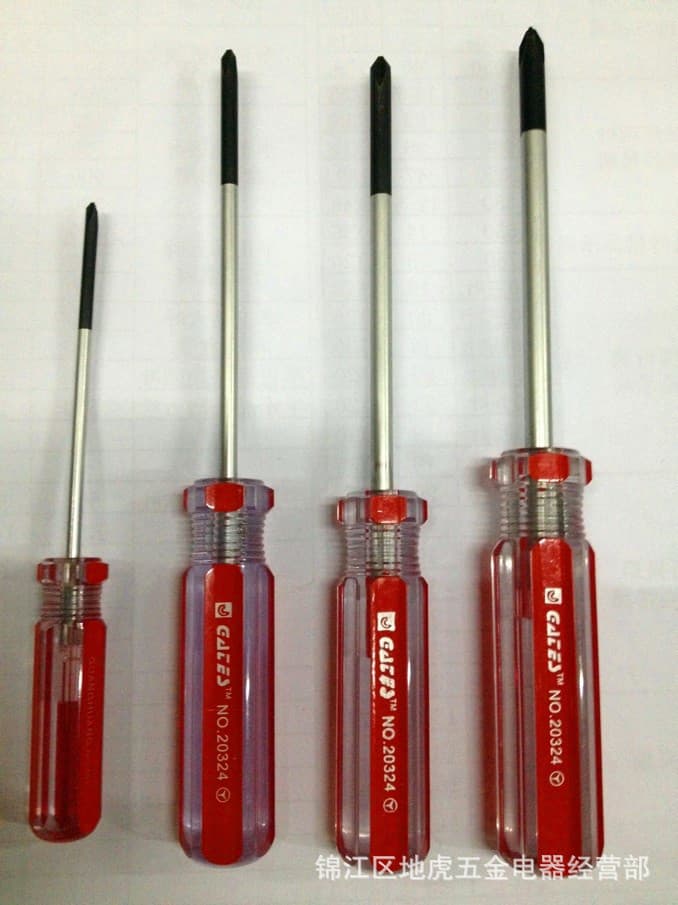 Supply Color Strip Red Handle Y-Shape Screwdriver External Triangle Screwdriver Black Tip Magnetic Single-Use Screwdriver