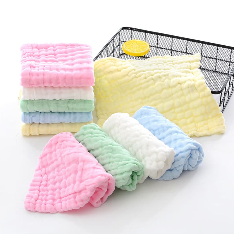Six-Layer Gauze Bubble Square Towel Infant Toddler Small Towel Baby Bib Children's Supplies