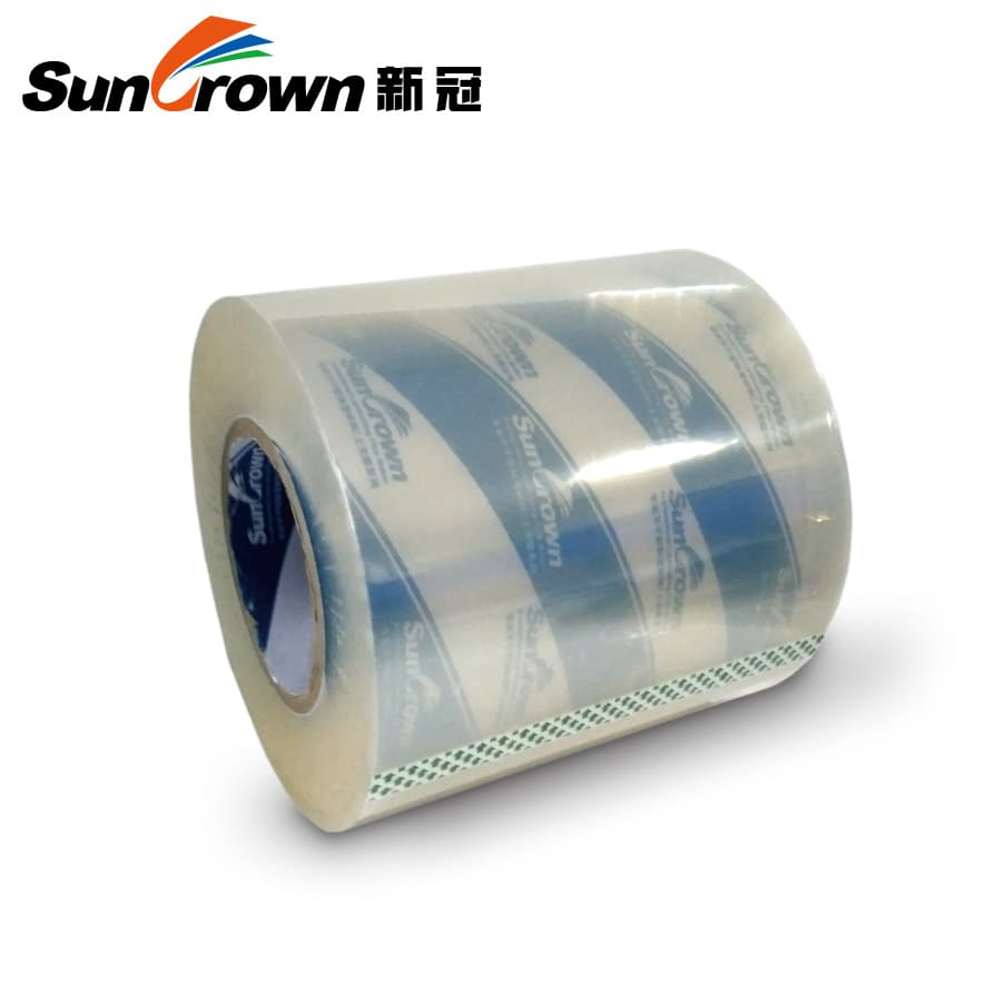 Factory direct sales of COVID-19 self-adhesive BOPP varnishing film with adhesive pre-coated film and transparent coating protective film, available for wholesale.