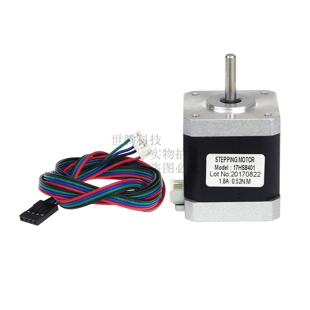 3D printer accessory, hybrid 42 stepper motor 17HS8401, single shaft, 48mm, 2-phase 4-wire