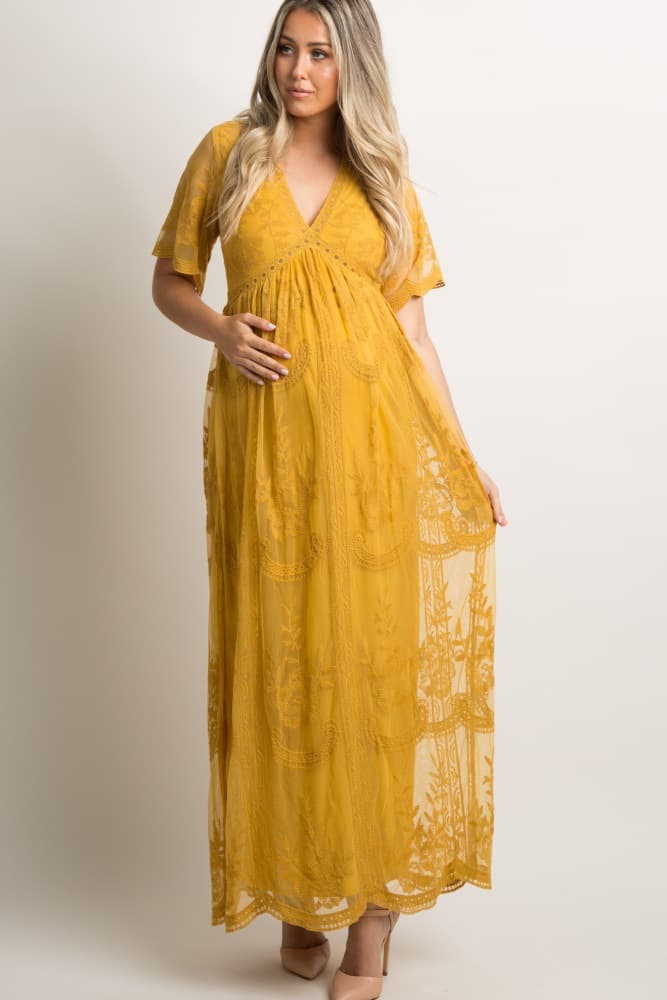 AliExpress Ebay Maternity Photo Shoot Lace Maxi Dress Export Maternity Lace Floor-Length Dress 1882