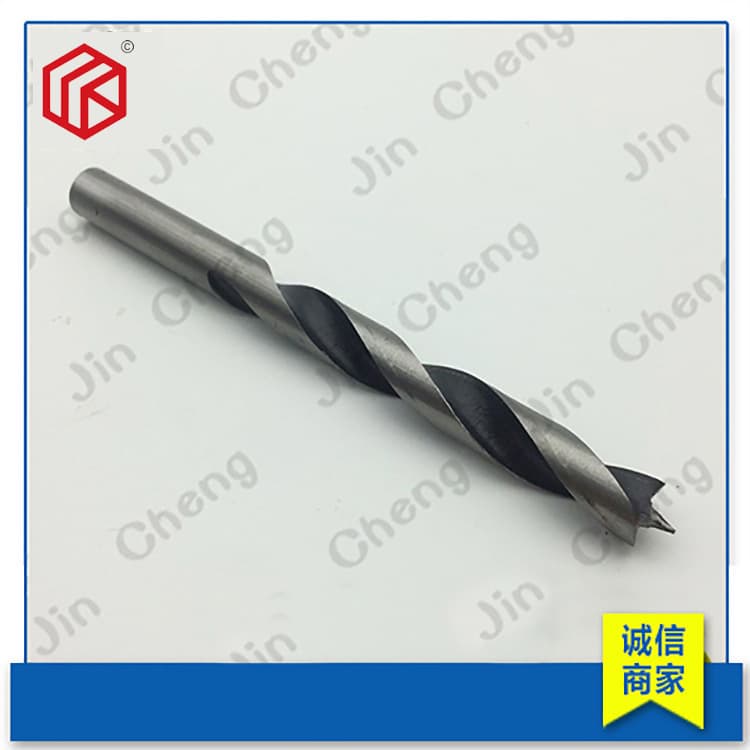 Direct from manufacturer: three-point woodworking blackened edge-cleaning drill bits, woodworking hole openers, edge-cleaning wood drills.