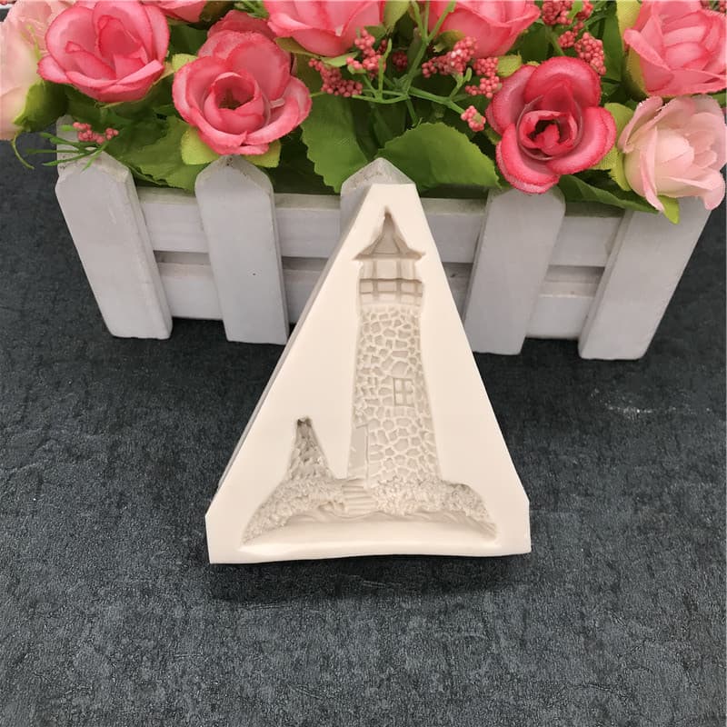 New Baking Tool Lookout Tower Silicone Mold Lighthouse Chocolate Mold Fondant Chocolate Cake Silicone Mold