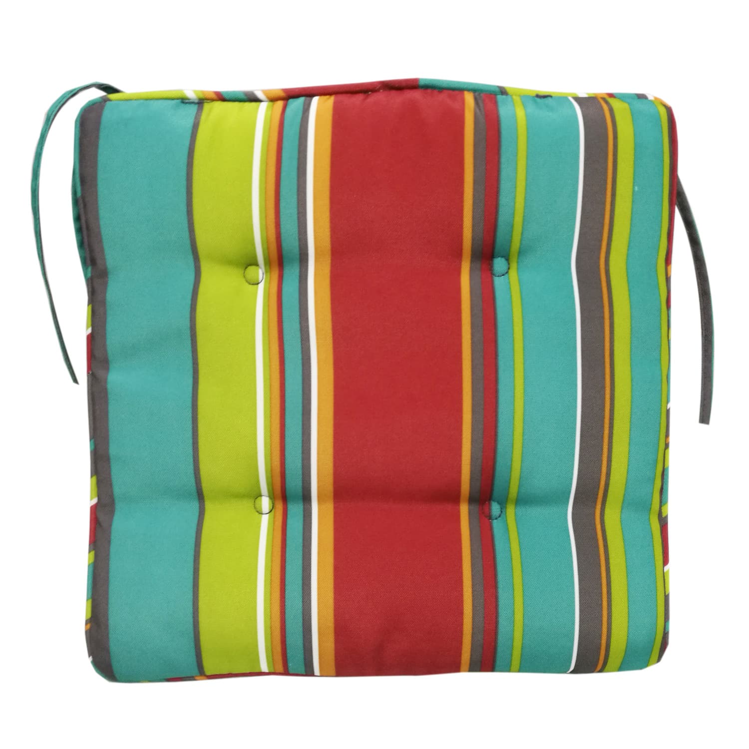 Factory wholesale striped ethnic style waterproof office chair cushions, fabric square home sofa pads