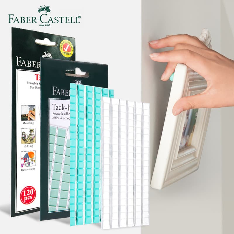 Faber-Castell adhesive clay, nail-free, leaves no adhesive residue, photo wall wall adhesive for picture frames and posters, clay