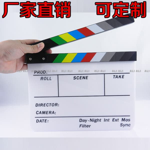 Acrylic Movie Clapperboard Slate Clapper Color Slate English Free Shipping YX-1C