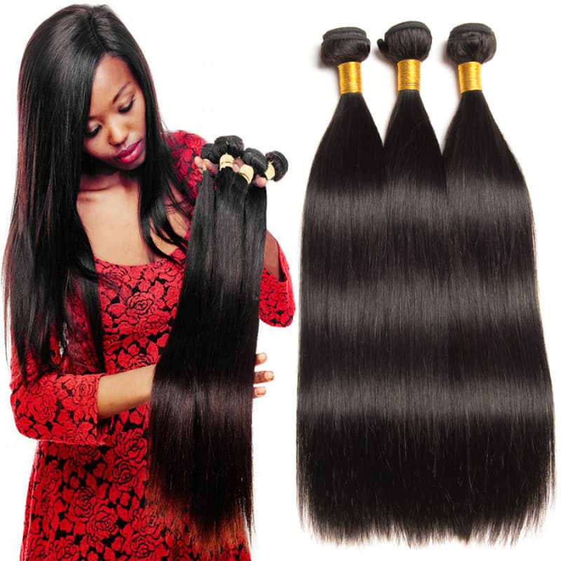 Wigs Straight Wave Human Hair Fake Hair Pieces Simulation One Piece Wholesale from China for Universal Use High Temperature Silk