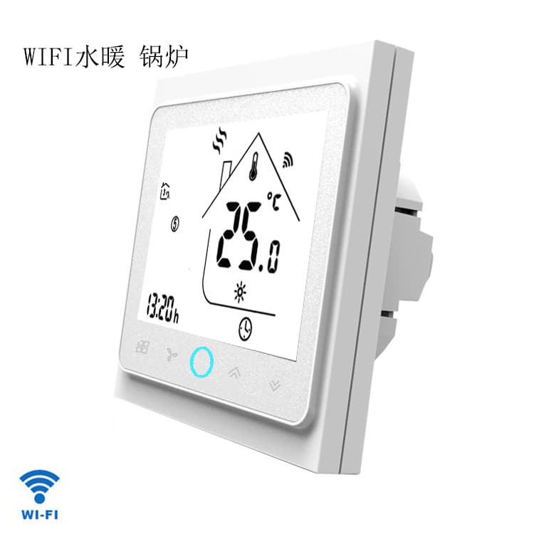 Intelligent temperature control via mobile app, smart speaker, voice control, WiFi, remote temperature monitoring for water heating and boilers.