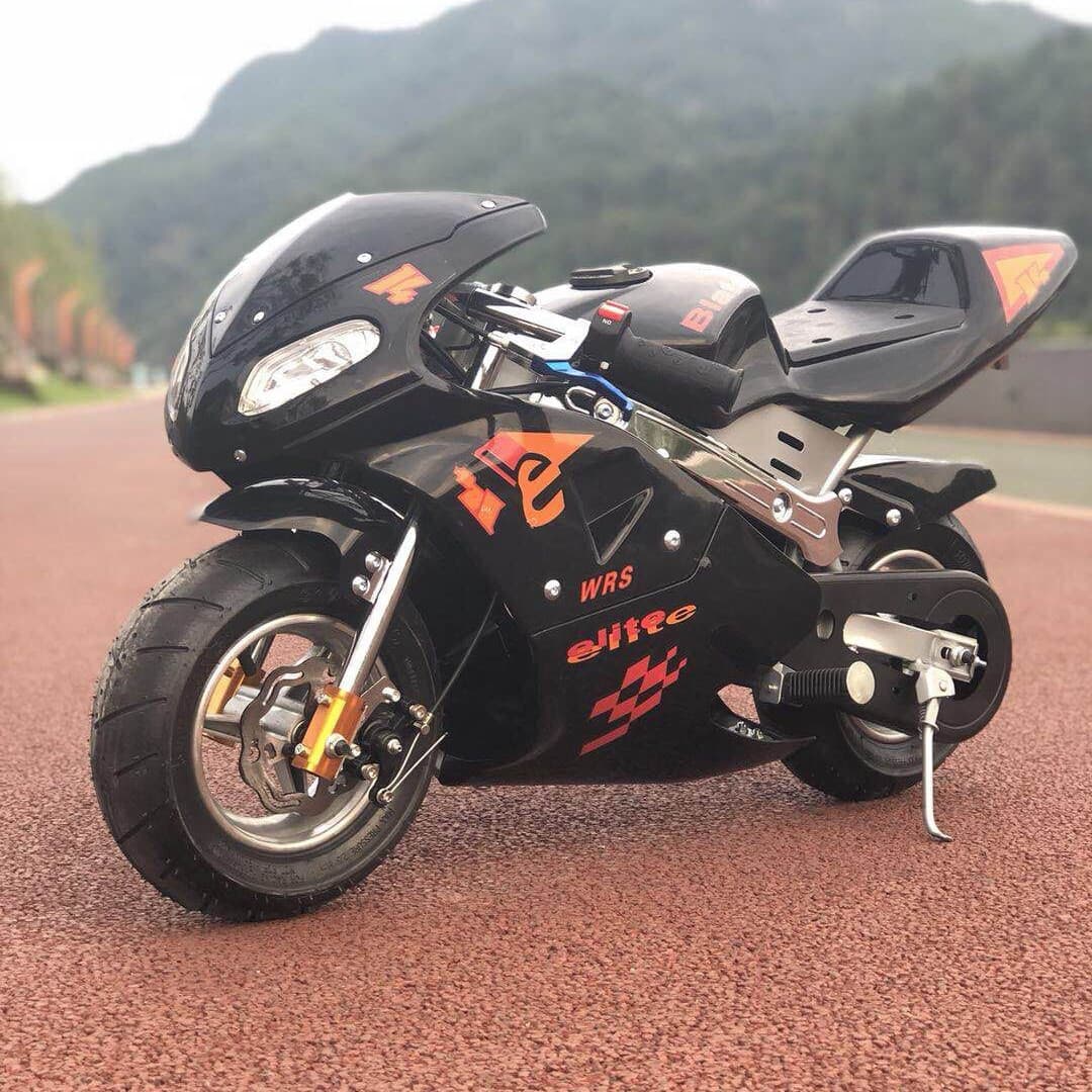2021 New Model Mini Racing Motorcycle Electric Start 49cc Mini Gasoline Sports Bike