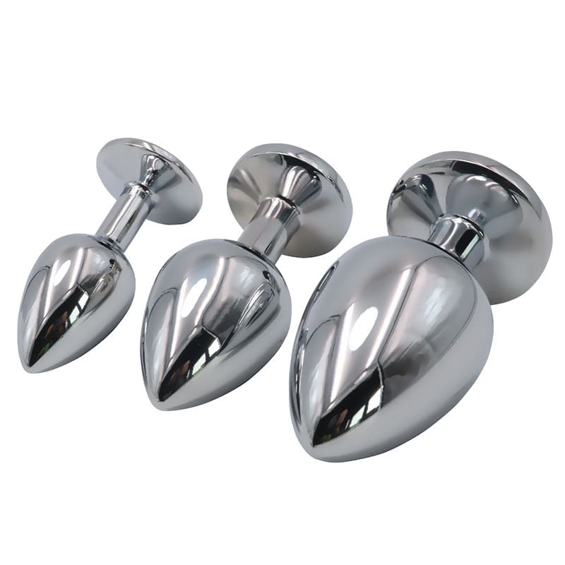 Stainless steel metal anal plug, couple's passionate sex tool, sex toy, G-spot out-of-court anal stimulation and anal expansion