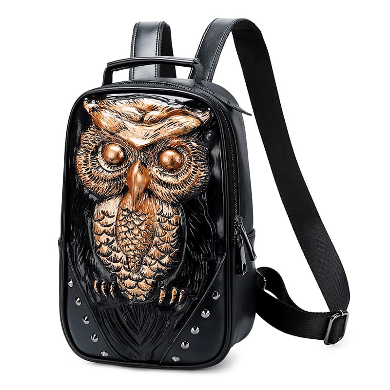 New Animal Embossed Women's Genuine Leather Backpack Outdoor Travel Waterproof Backpack European and American Trendy Multi-functional Women's Bag