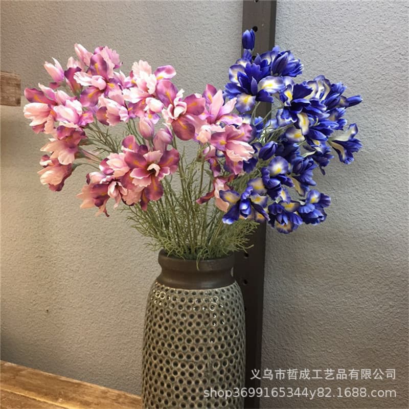 High-End Artificial Fake Flowers Iris Blooms Living Room Bedroom Floral Art Studio Bride Wedding Photography Flowers