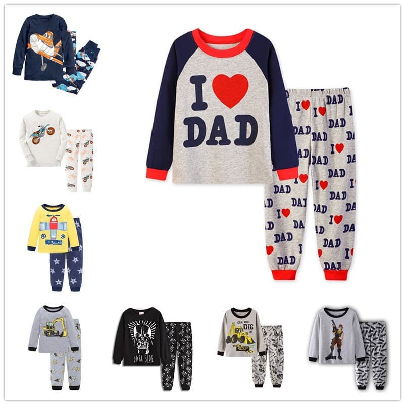 Boys' Long Sleeve Cartoon Home Suit Underwear Pajamas C01