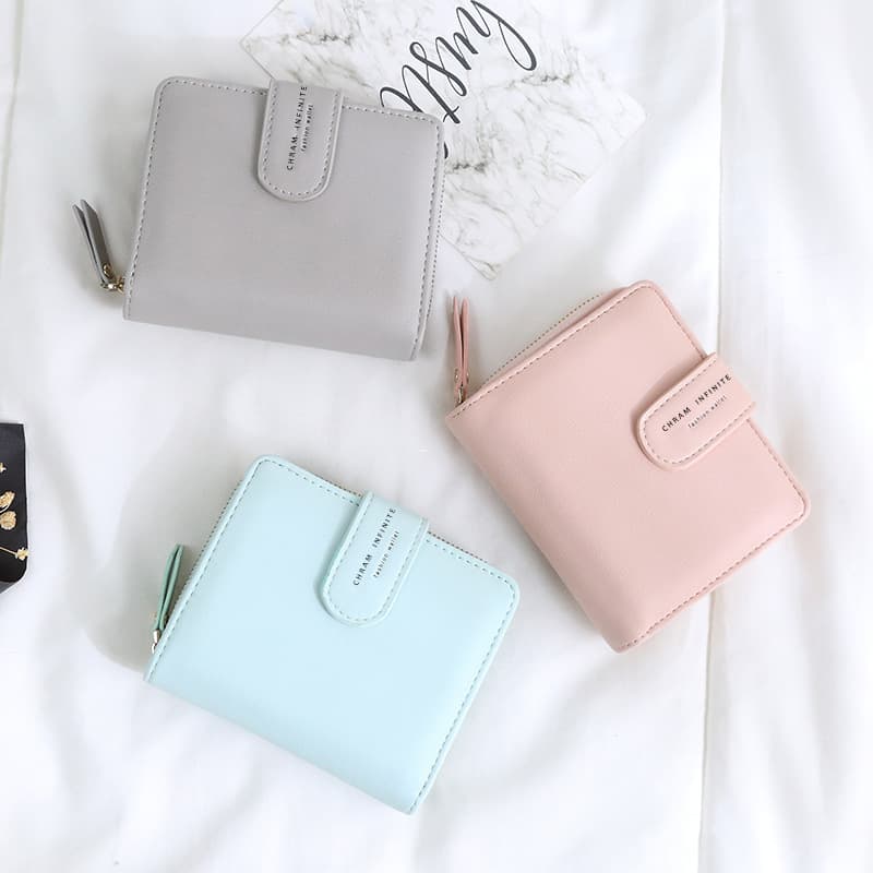 Cross-border Hot Selling Wallet Women 2023 New Zipper Buckle Purse Women Coin Purse Korean Fashion Short Wallet
