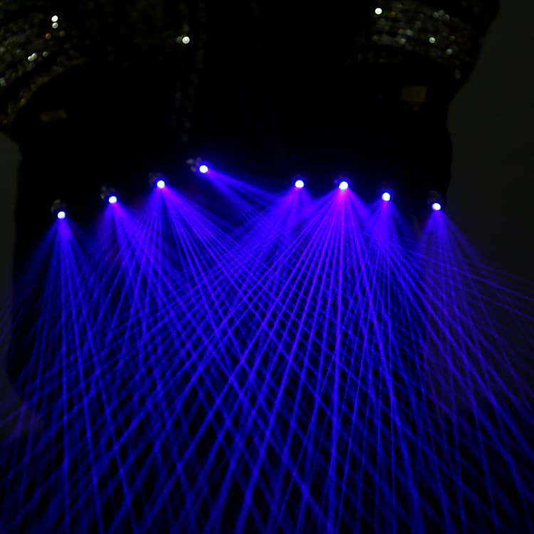 Blue Laser Performance Gloves Blue Laser Gloves Blue Laser Props Gloves Luminous Gloves