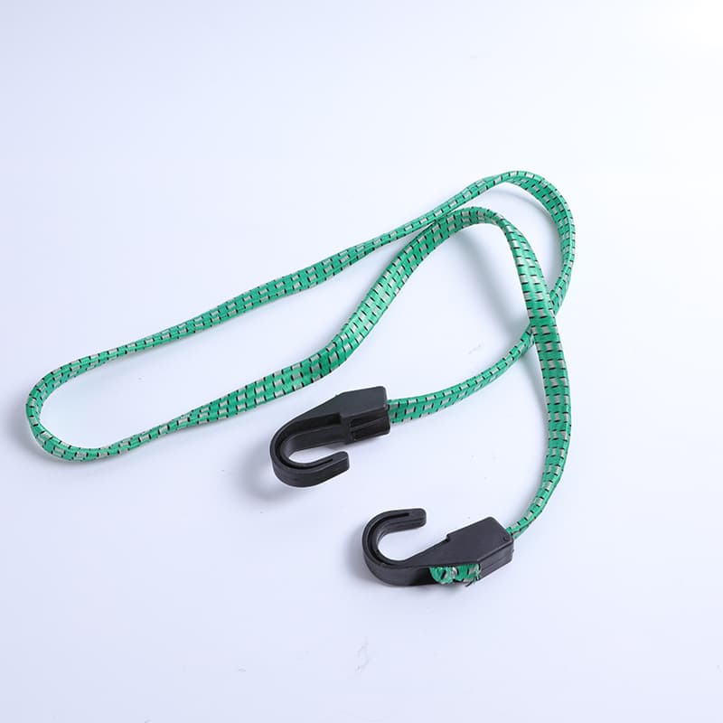Manufacturer supplies green webbing motorcycle luggage bag brake rope, customizable rubber vehicle rope, rubber belt drawstring
