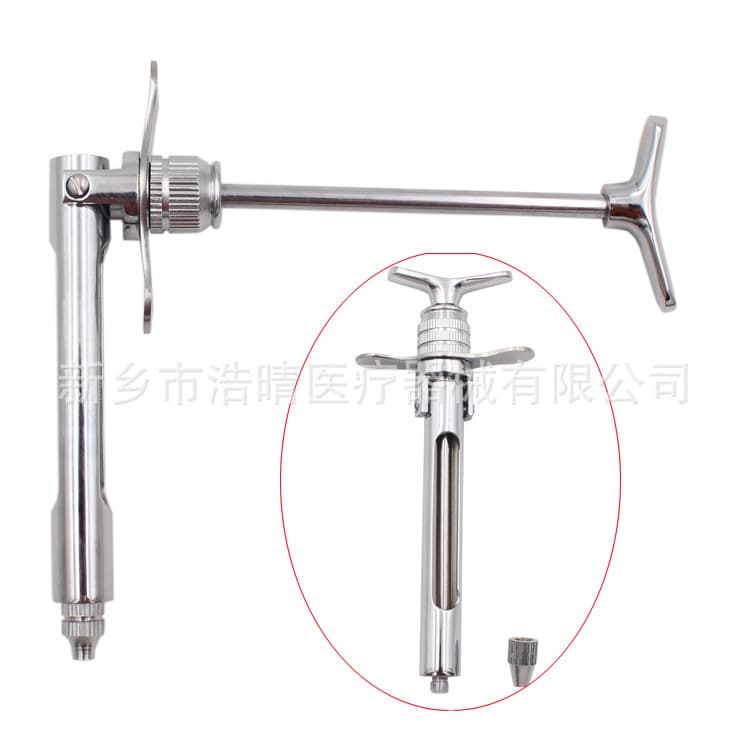 Dental Stainless Steel Blue Syringe Rotatable Push-Pull Syringe Oral Instrument New Model