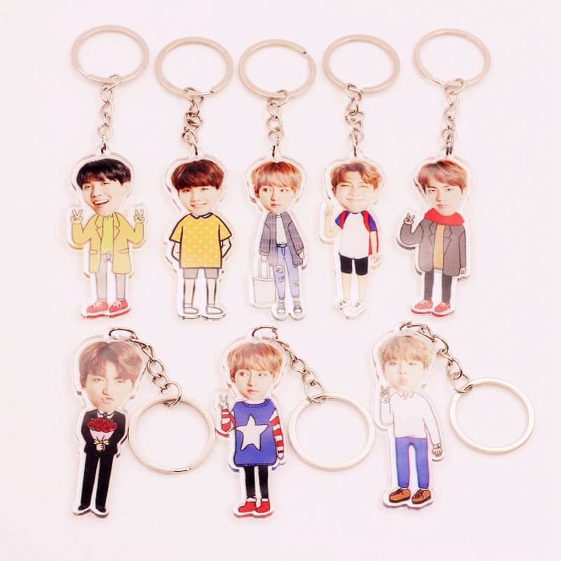 BTS Big Head Kim Taehyung Acrylic Keychain 045 Exquisite Hallyu Merchandise