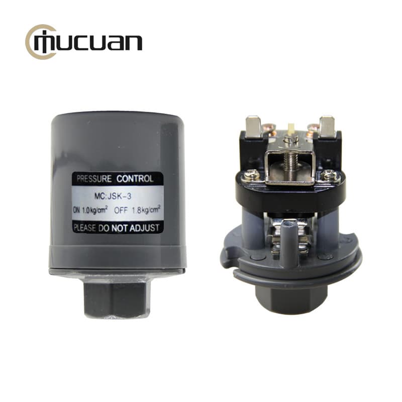 Stock water pump pressure switch MC double contact silver point zinc alloy base gray JSK-3