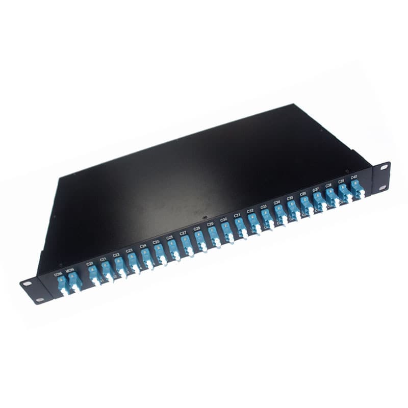 1U Chassis-Type DWDM Dense Wavelength Division Multiplexer with Customizable Channels, DEMUX Demultiplexer, MUX Multiplexer