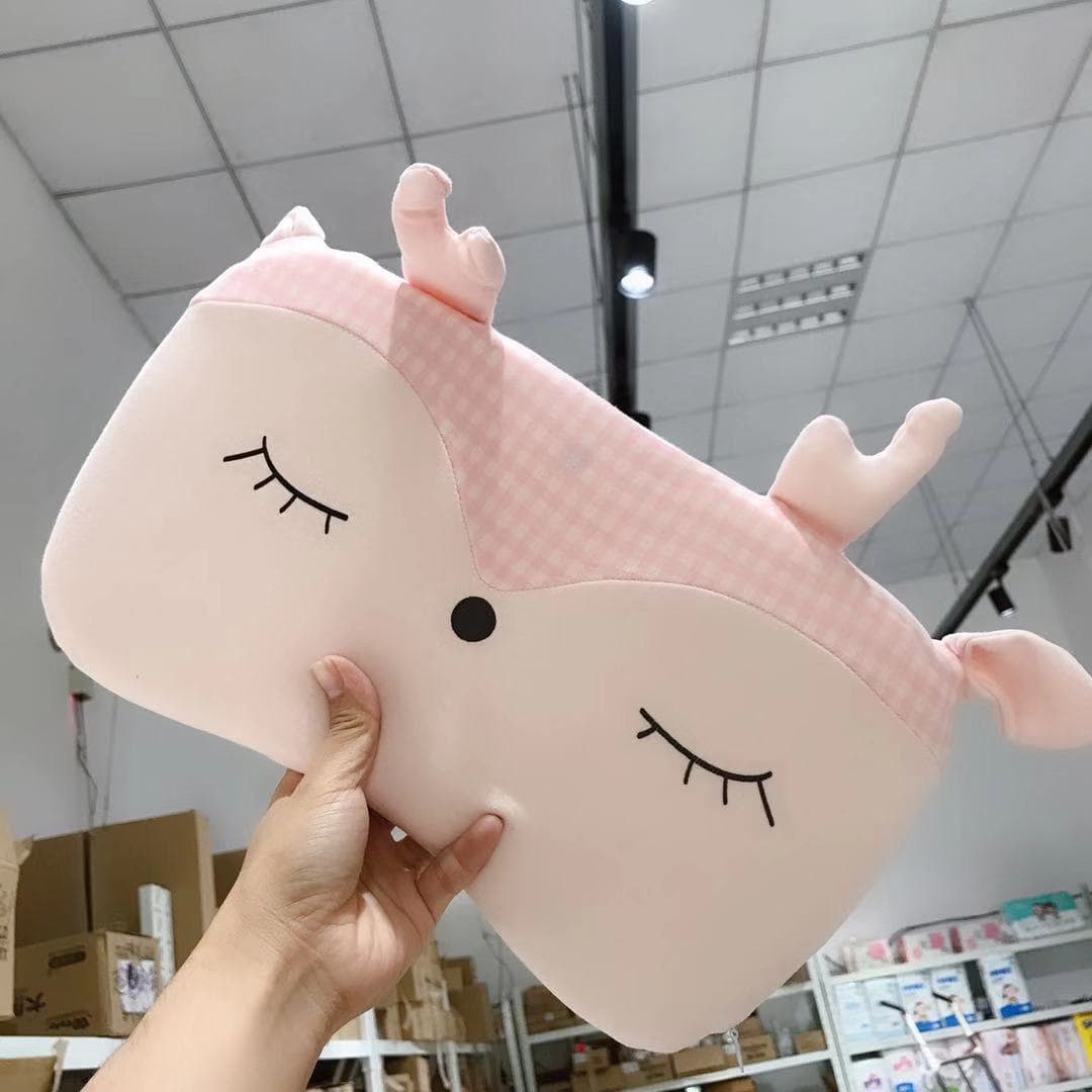Baby Antler Memory Foam Pillow, Cartoon Baby Shaping Pillow, Cross-border Style Anti-Flat Head Pillow