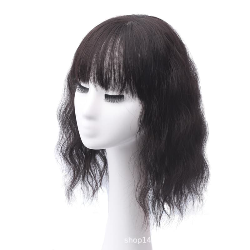 Synthetic Wig Wholesale Top Piece for Women Water Wave Short Curly Wig Realistic Hair Topper